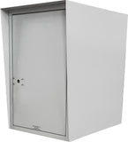 Puerta de acero calibre 14 doble, personalizada, de acceso trasero, color gris
