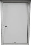 Puerta de acero calibre 14 doble, personalizada, de acceso trasero, color gris